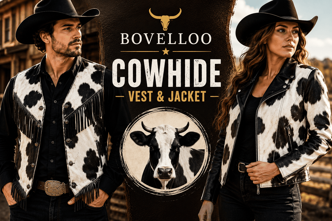 Bovelloo Cowhide Vest and Leather Jacket