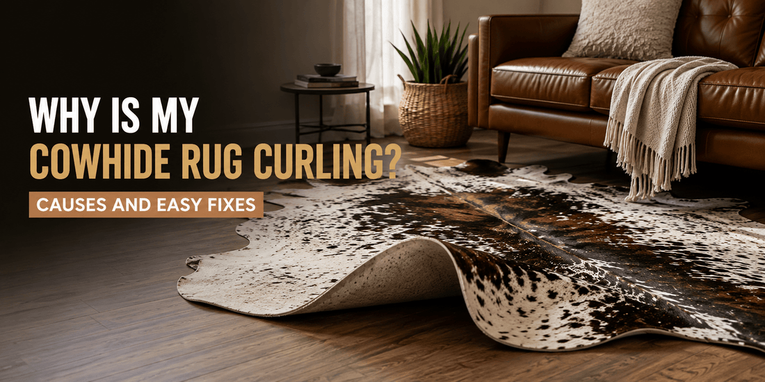 Cowhide Rug Curling
