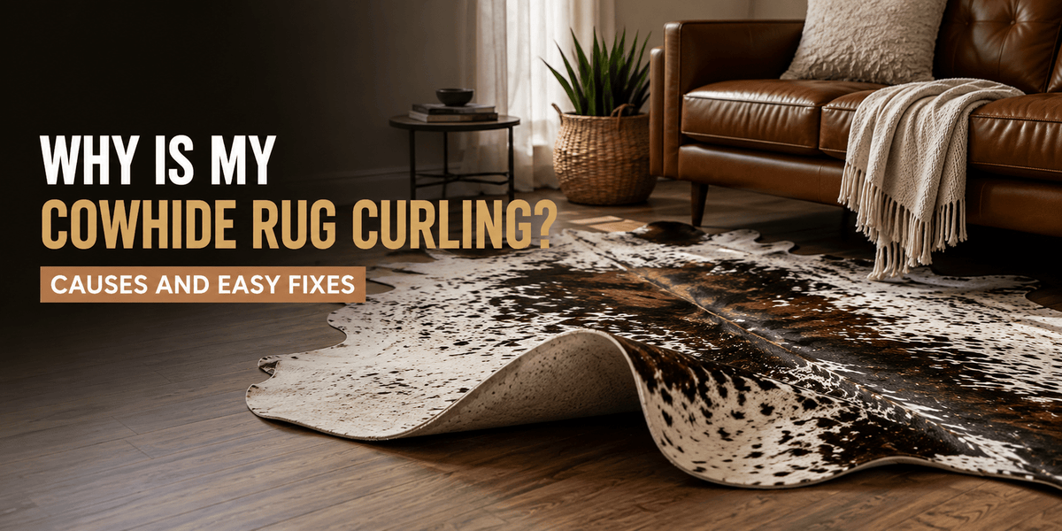 Cowhide Rug Curling
