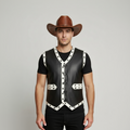 Black Diamond Leather Warrior Vest - Cowboy Warrior Vest