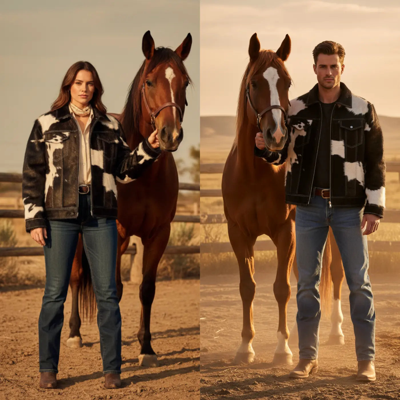 Bovelloo cowhide leather trucker jackets