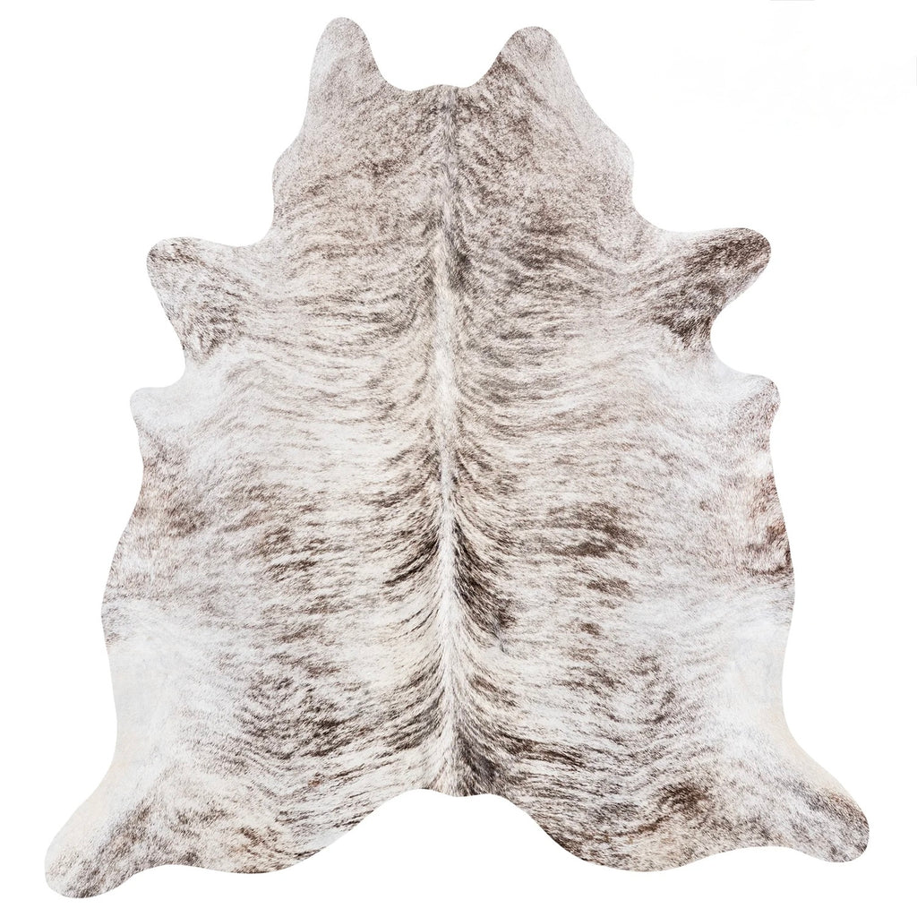 Brazilian Light Grey Brindle Cowhide Rug