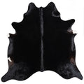 Brazilian Solid Black Cowhide Rug