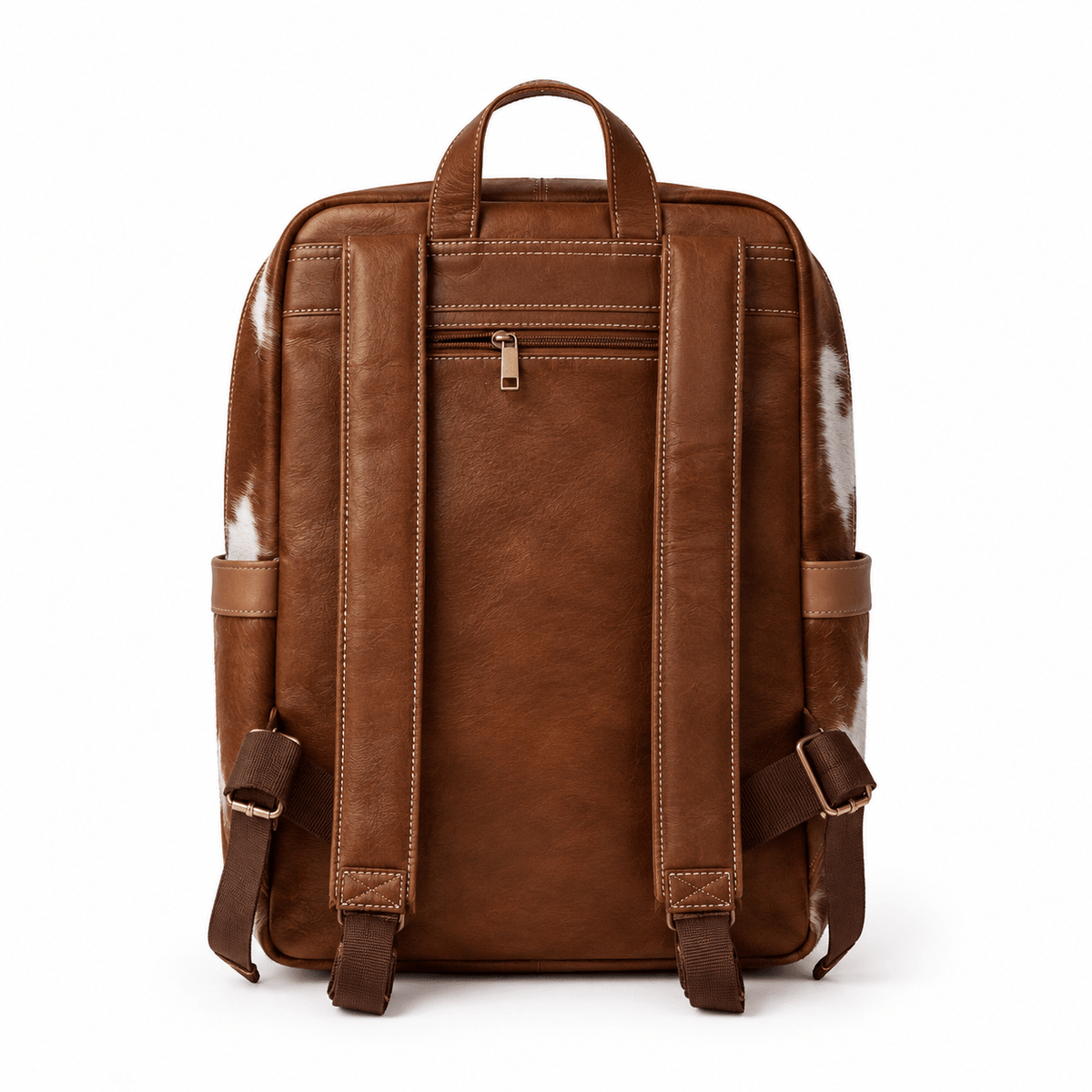 Vintage Cowhide Leather Backpack for Men & Women