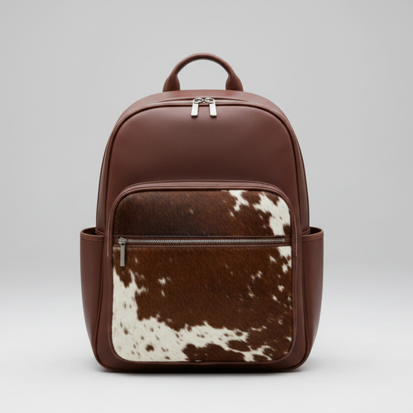 Brown & White Laptop Bag