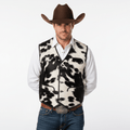 Cowhide Vest Black and White