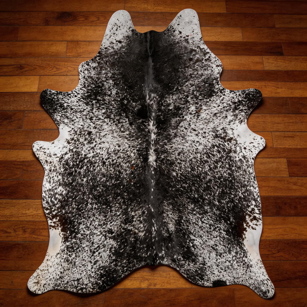 Brazilian Black Salt and Pepper Cowhide