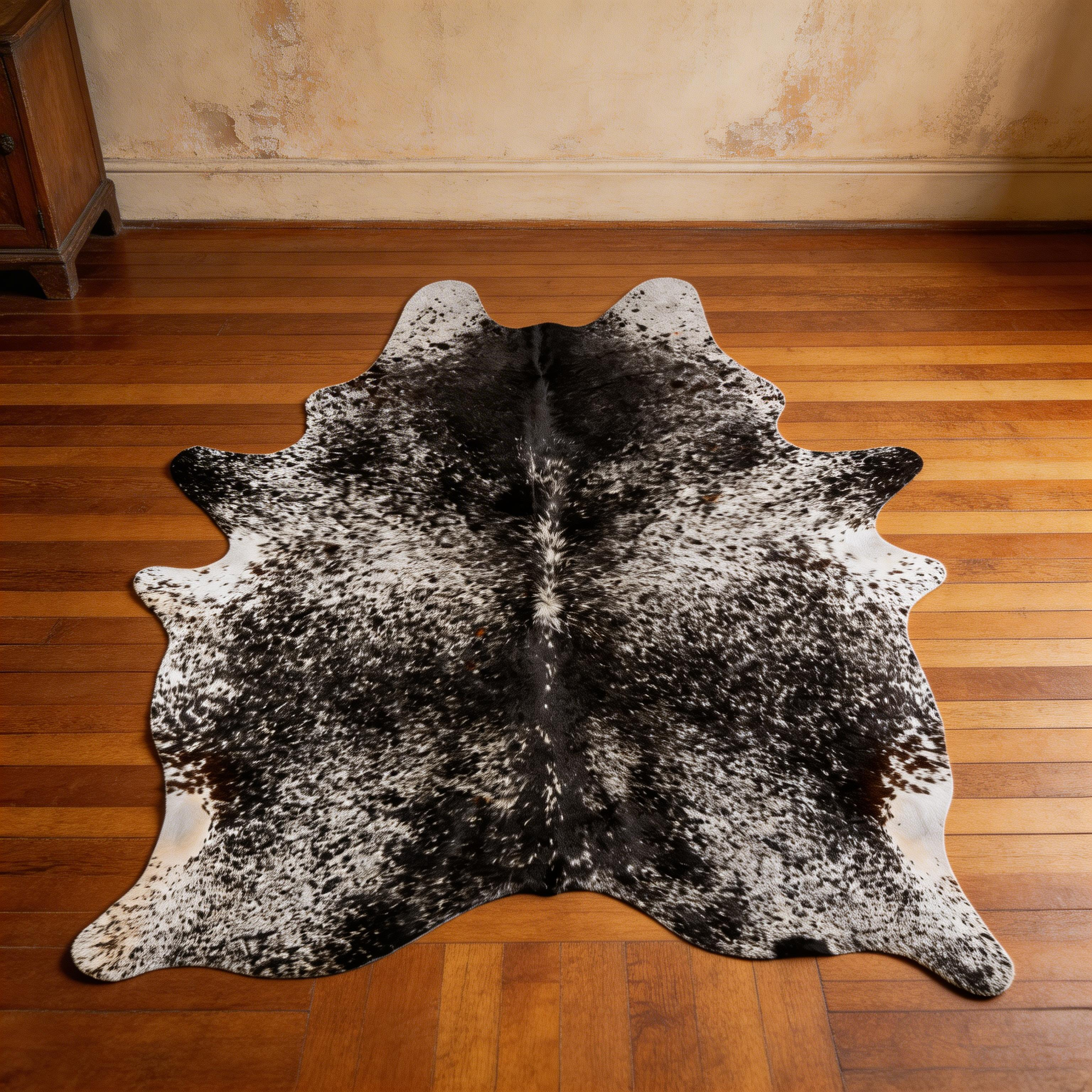 Brazilian Black Salt and Pepper Cowhide