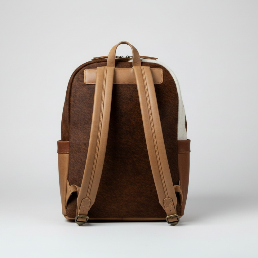 Cowhide Full Grain Leather Backpack for Men & Women