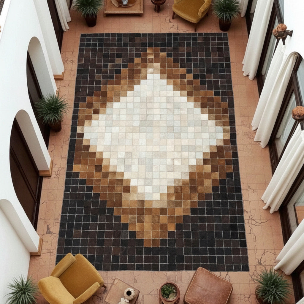 Cowhide Tricolor Classic – Rustic Luxury Area Rug