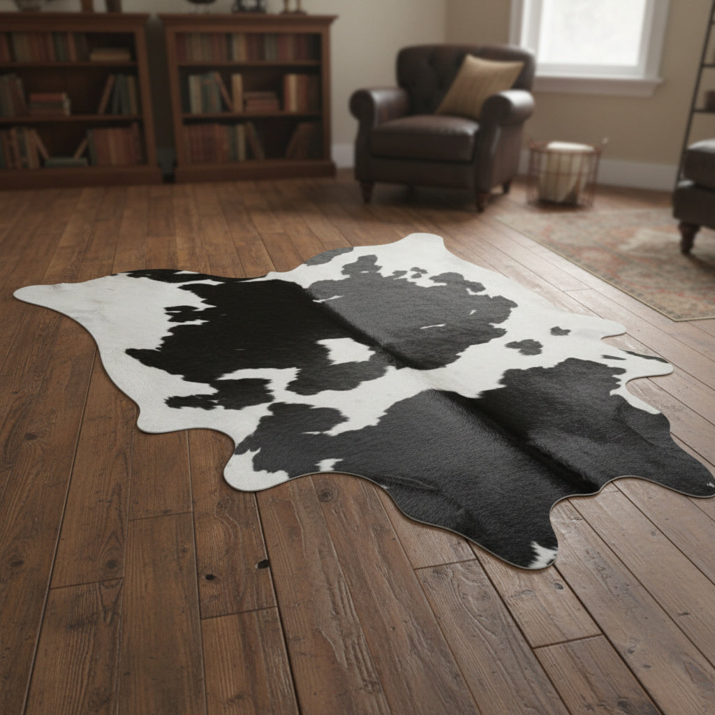 Brazilian black & white cowhide