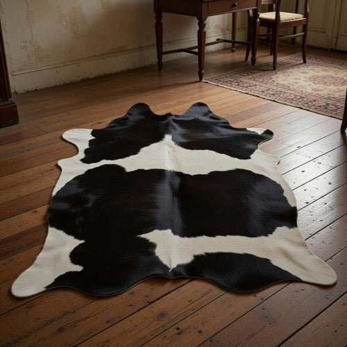 Brazilian Black and White Panda Cowhide