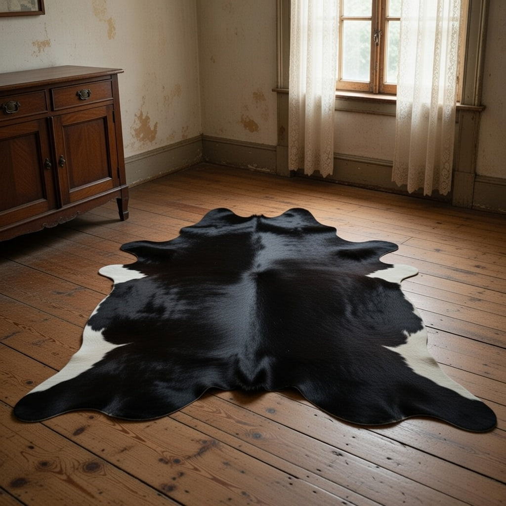 Brazilian Solid Black Cowhide
