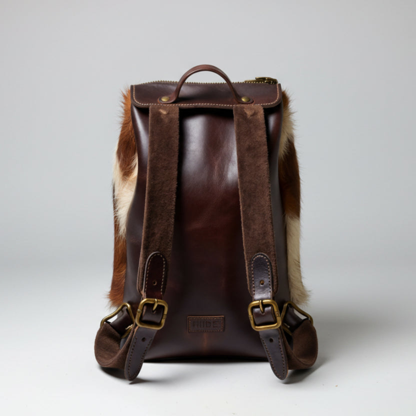 Cowhide Hair on Leather Backpack