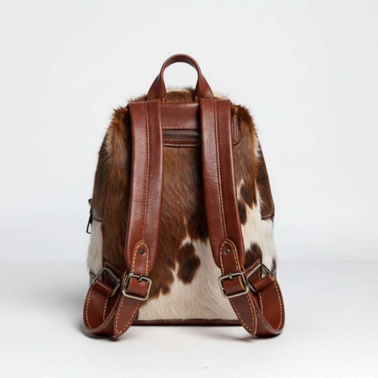 Cowhide Hair on Leather Backpack