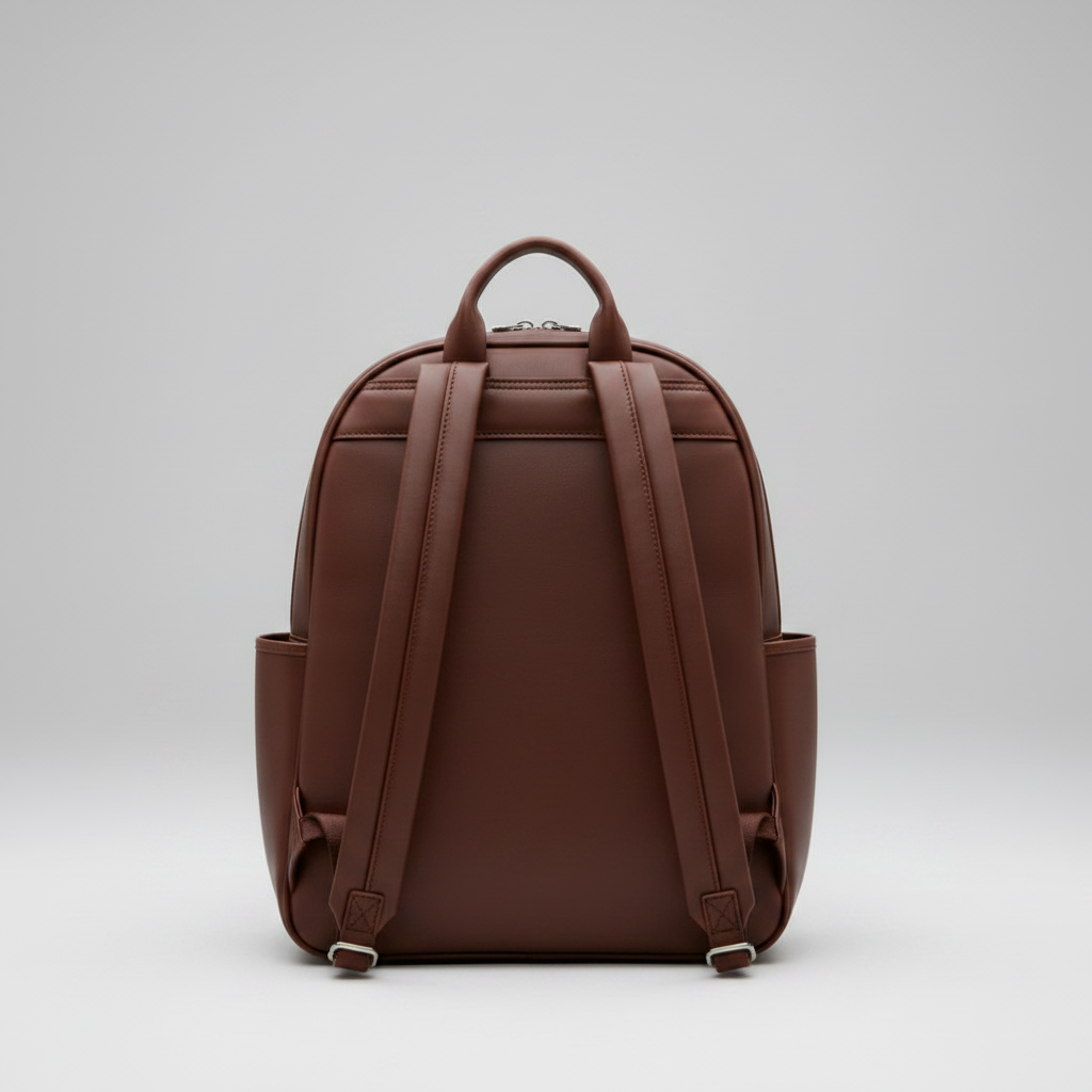 CowhIde leather Backpack - Brown & White Laptop Bag