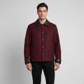 leather wool jacket
